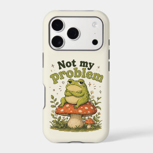 Funny Unbothered Frog Cottagecore Phone Case