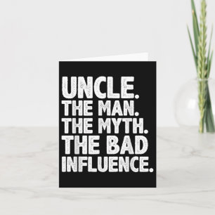 Funny Uncle Design For Uncle Men First Time Uncle Card