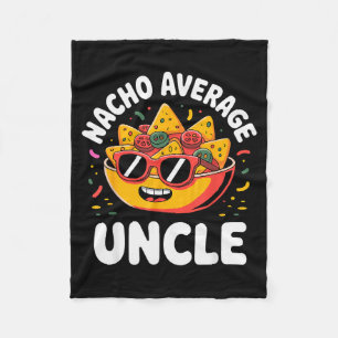 Funny Uncle Design For Uncle Men First Time Uncle  Fleece Blanket