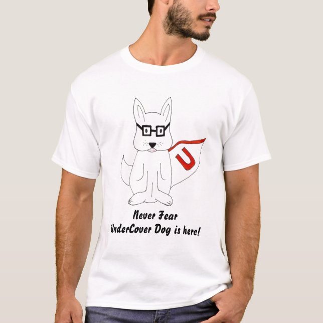 Funny Under Cover Dog T-Shirt (Front)