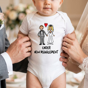 Funny Under New Management Wedding Baby Bodysuit
