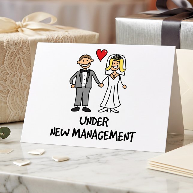 Funny Under New Management Wedding Card (Creator Uploaded)