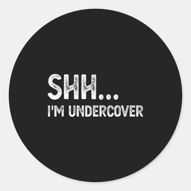 Funny Undercover Cop Easy Costume Lice  Classic Round Sticker (Front)