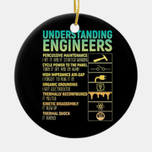 Funny Understanding Engineer Definition funny Ceramic Tree Decoration