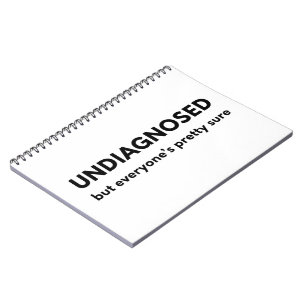 Funny Undiagnosed Autism Quote Touch of the Tism Notebook