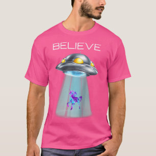 Funny Unicorn Alien Abduction Geeky Ufo 	 Baseball T-Shirt