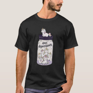 Funny Unicorn Anti Depressant Jar Boys Girls Kids T-Shirt