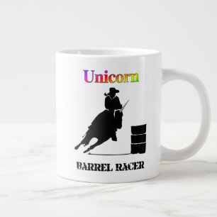Funny Unicorn Barrel Racer Large Coffee Mug