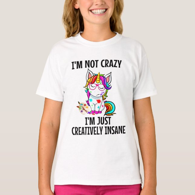 FUNNY UNICORN Creative Insane T-Shirt (Front)