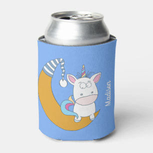 Funny Unicorn custom name can cooler