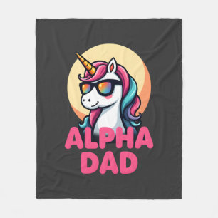 Funny Unicorn Dad Laufey Men Father's Day Christma Fleece Blanket