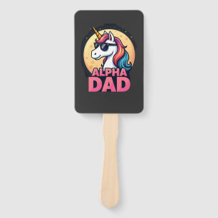 Funny Unicorn Dad Laufey Men Father's Day Christma Hand Fan