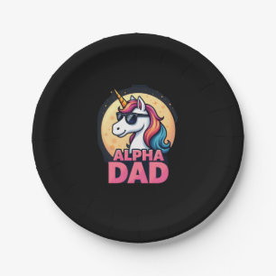 Funny Unicorn Dad Laufey Men Father's Day Christma Paper Plate