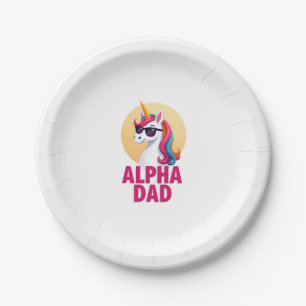 Funny Unicorn Dad Laufey Men Father's Day Christma Paper Plate