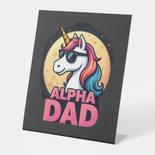 Funny Unicorn Dad Laufey Men Father's Day Christma Pedestal Sign