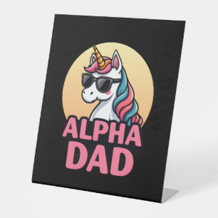 Funny Unicorn Dad Laufey Men Father's Day Christma Pedestal Sign