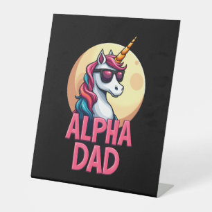 Funny Unicorn Dad Laufey Men Father's Day Christma Pedestal Sign