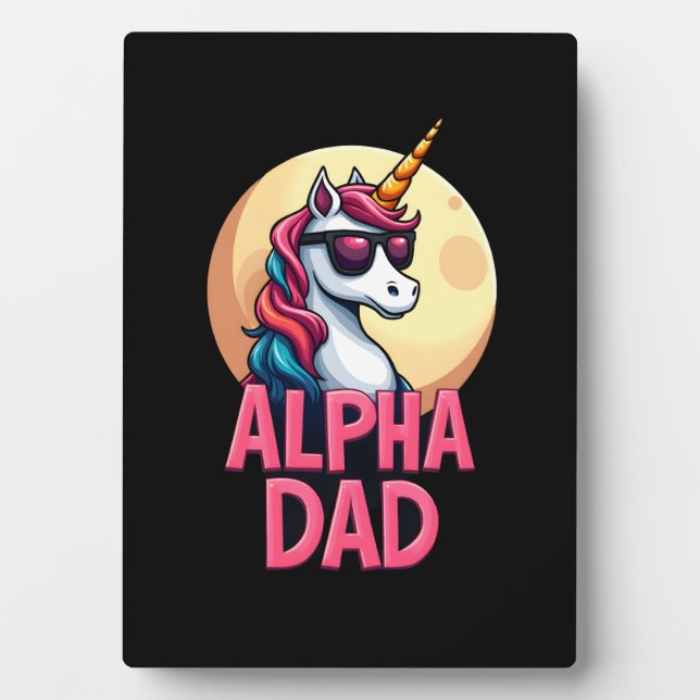 Funny Unicorn Dad Laufey Men Father's Day Christma Plaque (Front)