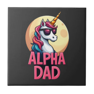 Funny Unicorn Dad Laufey Men Father's Day Christma Tile