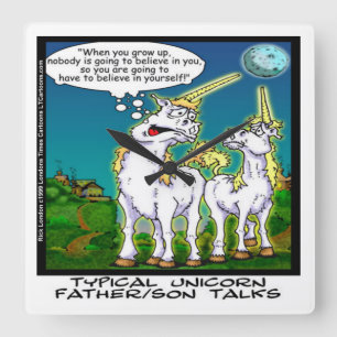 Funny Unicorn Family Bonding Clock
