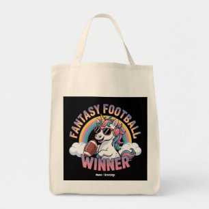 Funny Unicorn Fantasy Football Winner 2025 Style Tote Bag