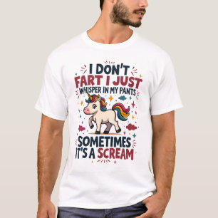 Funny Unicorn Fart Quote Vintage Rainbow Unicorn T T-Shirt