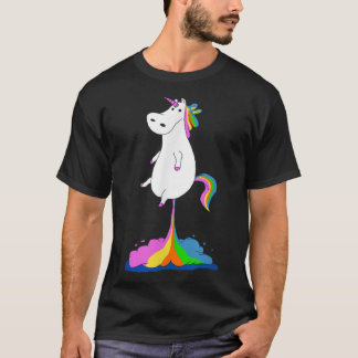 Funny Unicorn Farting Rainbow - Magical Fart Unico T-Shirt