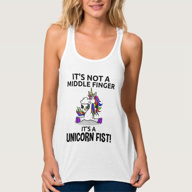 FUNNY UNICORN Fist Singlet (Front)