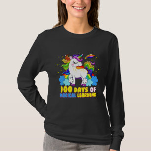 Funny Unicorn Happy 100 Days Of Magical Learning 1 T-Shirt
