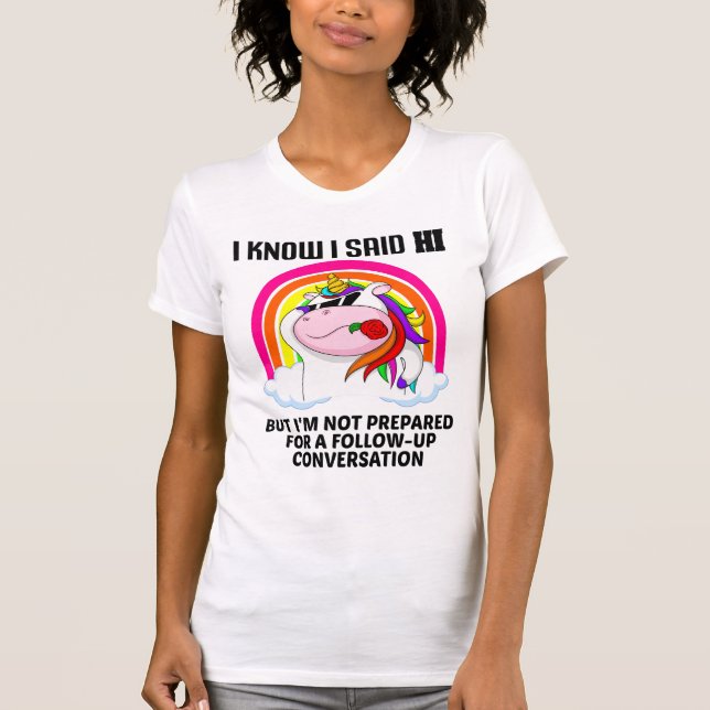 FUNNY UNICORN Hi T-Shirt (Front)
