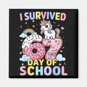 Funny Unicorn I Survived 67 Days Of School Meme Fo Magnet