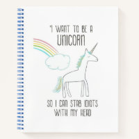 Funny Unicorn Illustration with Saying