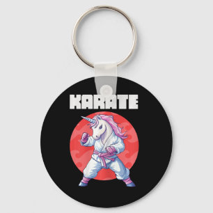 Funny Unicorn Karate Kid - Women Martial Arts Figh Key Ring