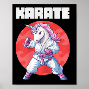 Funny Unicorn Karate Kid - Women Martial Arts Figh Poster