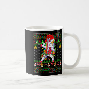 Funny Unicorn Lover Xmas Santa Hat Unicorn Ugly Ch Coffee Mug