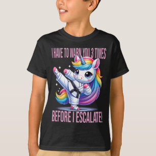 Funny Unicorn Martial Arts Karate For Girls T-Shirt
