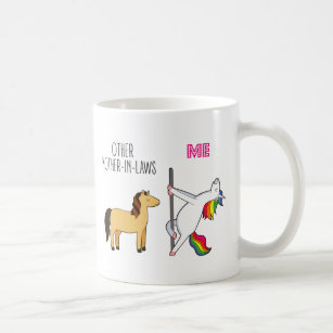 Funny Unicorn Mother In Law Wedding Favour Coffee Mug