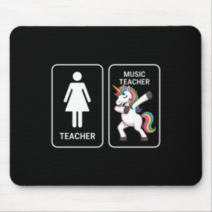 Funny Unicorn Music Teacher Mouse Pad