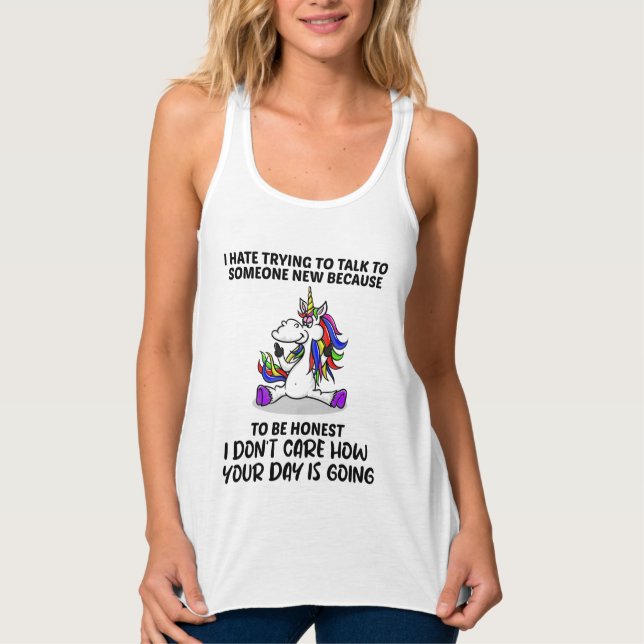 FUNNY UNICORN New people Singlet (Front)