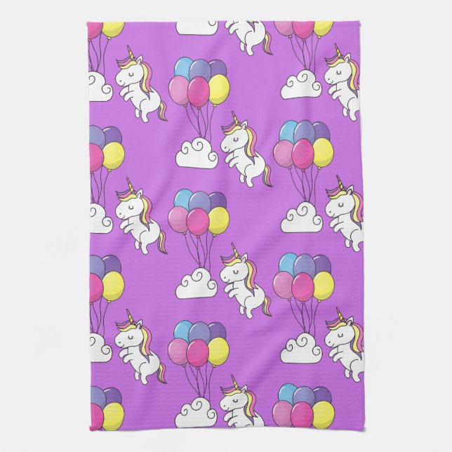 Funny Unicorn Pattern Magic Horse       Tea Towel (Vertical)
