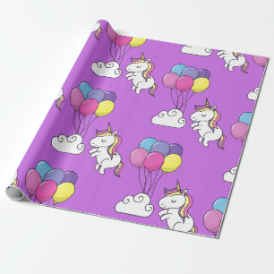 Funny Unicorn Pattern Magic Horse     Wrapping Paper