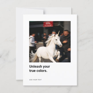 Funny Unicorn Photo Encouragement Cards