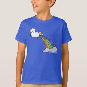 Funny Unicorn Pooping Rainbows T-Shirt