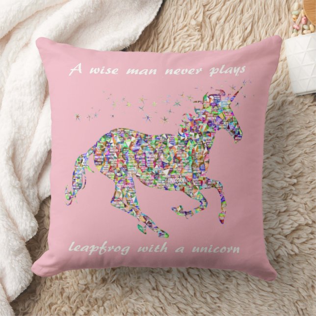 Funny Unicorn Quote Pillow (Blanket)