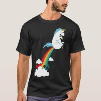 funny unicorn rainbow fart unicorns couple  T-Shirt