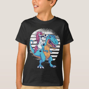 Funny Unicorn Riding A T-REX Dinosaur T-Shirt