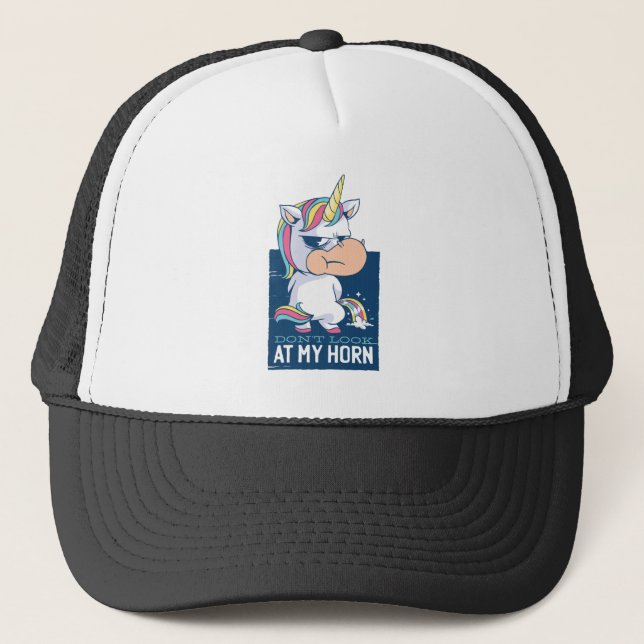 Funny Unicorn Saying - Magic Pony Quote Costume Trucker Hat (Front)