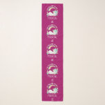 Funny Unicorn Saying Magical AF Scarf<br><div class="desc">A chiffon scarf with a humourous design. A sleeping uncorn with a fancy mane and tail. Deocrated with a trio of stars. A rainbow arched overhead. A circular wreath made up of clouds, hearts and flowers for additional girly flair. Typography says Magical AF. Humourous and cute. The background is a...</div>