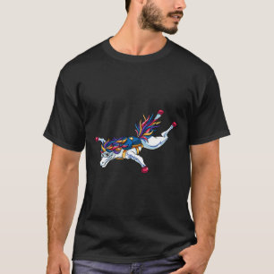 Funny Unicorn Skydiving Free Fall Skydiver Parachu T-Shirt