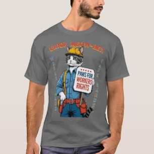 Funny Union Feline Member Labor Day T-Shirt